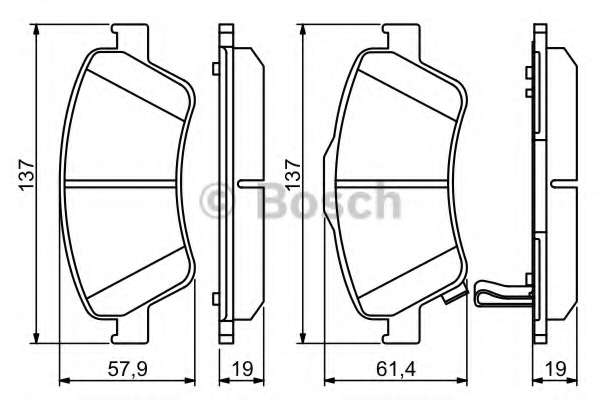 Колодки гальмівні (передні) Toyota Auris 06-12/Corolla 06-14