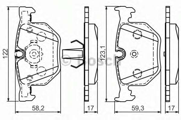 Колодки тормозные (задние) BMW 7 (E65/E66/E67) 01-08 (Ate)