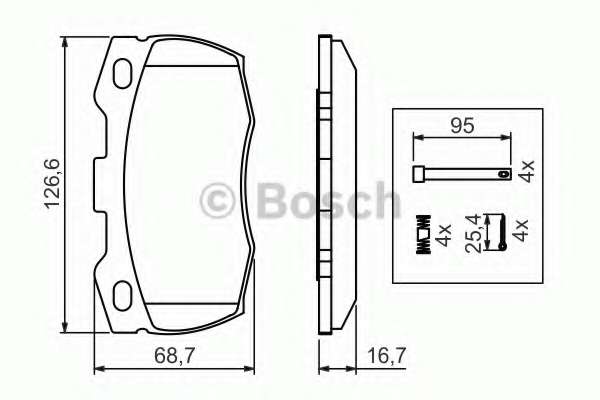 Колодки гальмівні (передні) Land Rover Defender 90-16