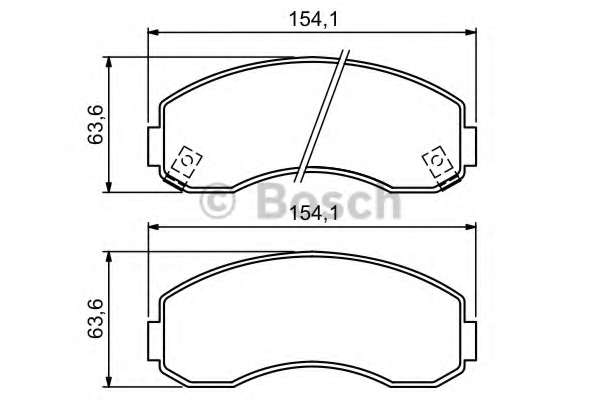 Колодки гальмівні (передні) Kia K2500 2.5D 03-/K2700 2.7D 99-