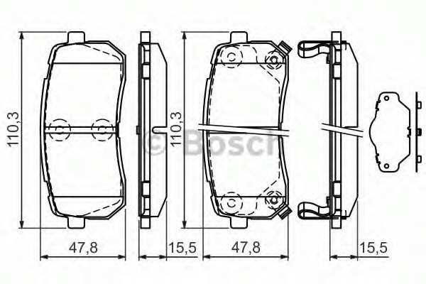 Колодки гальмівні (задні) Hyundai H-1/ix55 07-/Kia Carnival 06-