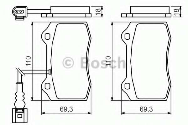Колодки гальмівні (передні) Seat Leon/Toledo 98-06 (+датчик)