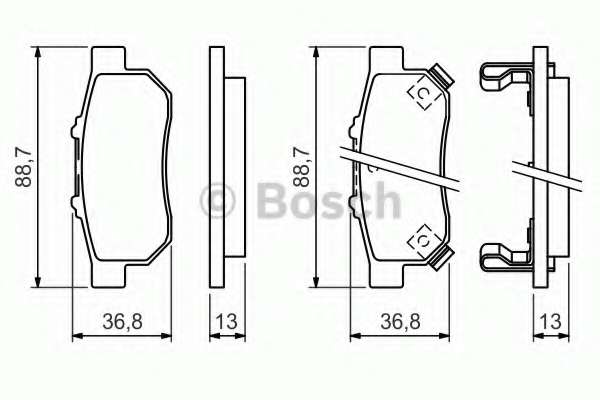 Колодки гальмівні (задні) Honda Civic V/VI 91-00/CRX III 92-98/Jazz III/IV 02-/City V 08-