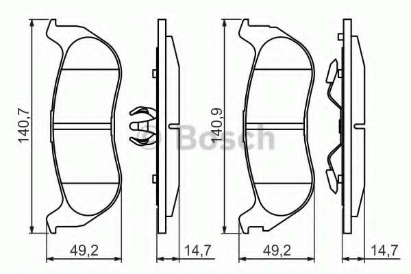 Колодки гальмівні (задні) Jeep Cherokee 01-08/Wrangler II 96-07 (KELSEY-HAYES)