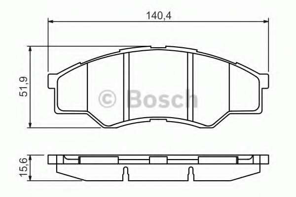 Колодки гальмівні (передні) Toyota Hilux 2.5D 05-15