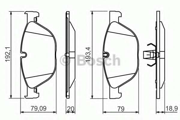 Колодки гальмівні (передні) BMW 5 (F07/F10/F11) 09-17/6 (F06/F13) 11-18/7 (F01/F02/F03/F04) 08-15 N20/N47/N52/N53/N55/N57/N63