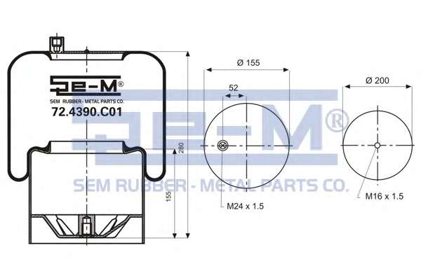 Кожух пневматической рессоры
