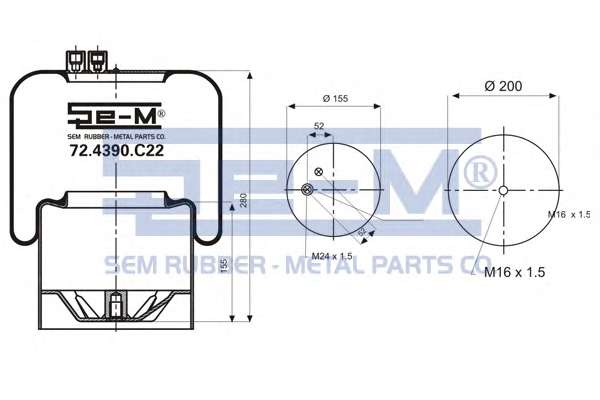 Кожух пневматической рессоры