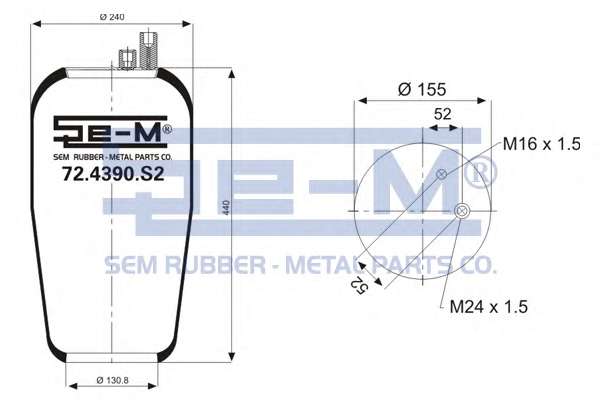 Кожух пневматической рессоры