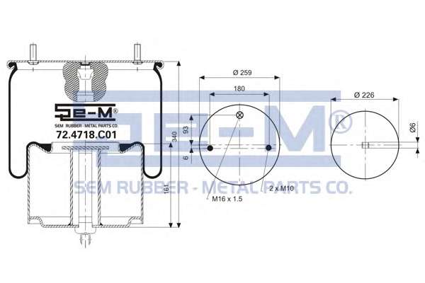 Кожух пневматической рессоры