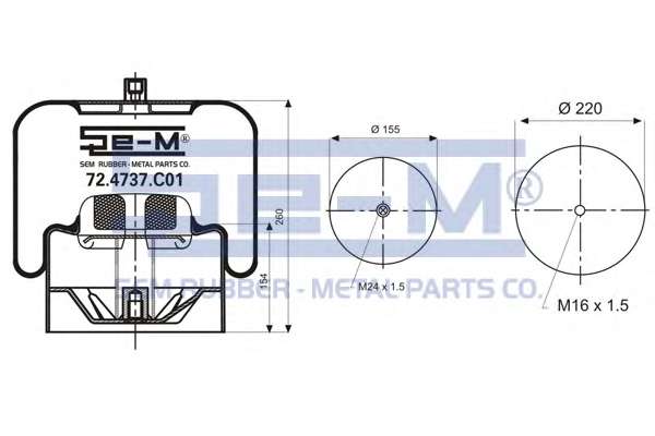 Кожух пневматической рессоры