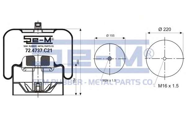 Кожух пневматической рессоры