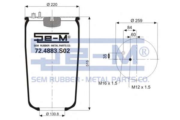 Кожух пневматической рессоры