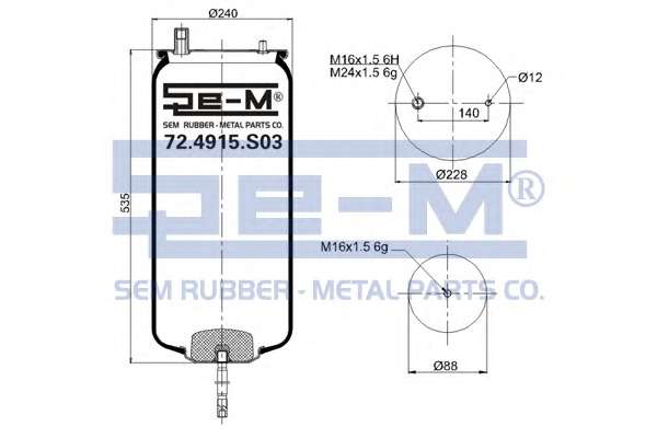 Кожух пневматической рессоры