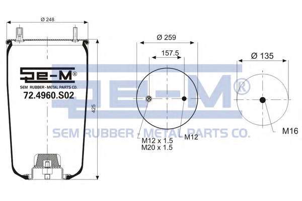Кожух пневматической рессоры