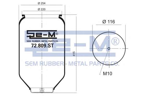 Кожух пневматической рессоры