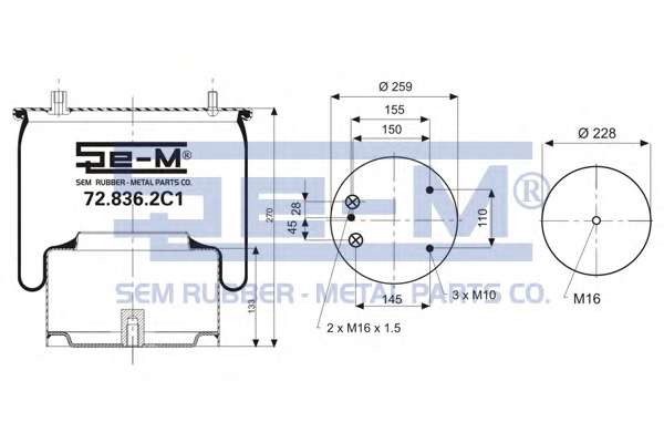 Кожух пневматической рессоры