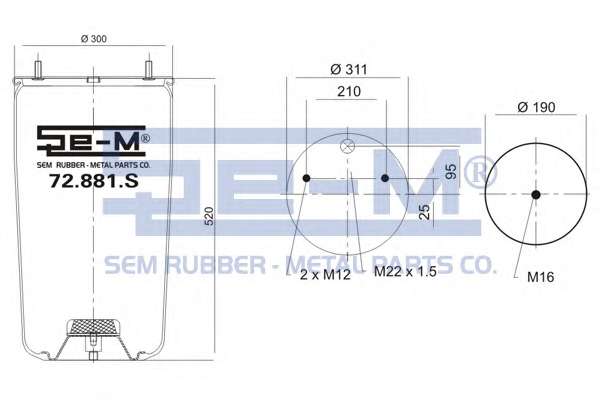 Кожух пневматической рессоры
