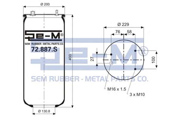 Кожух пневматической рессоры