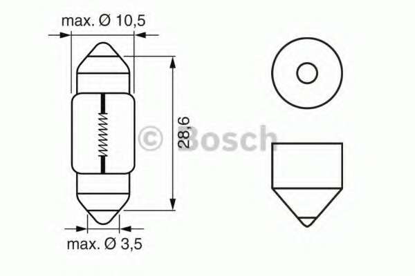 Автолампа 12V 10W SV8.5-8 Pure Light