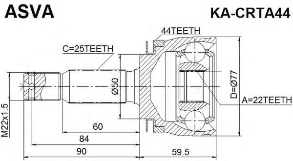 Шарнирный комплект, приводной вал