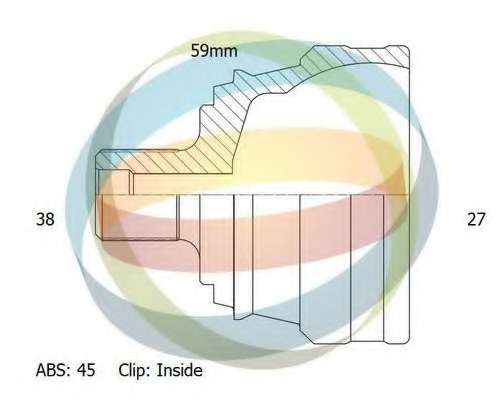 Шарнирный комплект, приводной вал