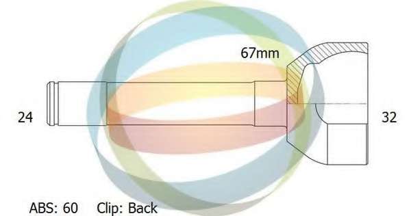 Шарнирный комплект, приводной вал