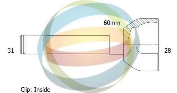 Шарнирный комплект, приводной вал
