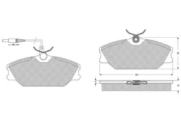 Комплект тормозных колодок, дисковый тормоз