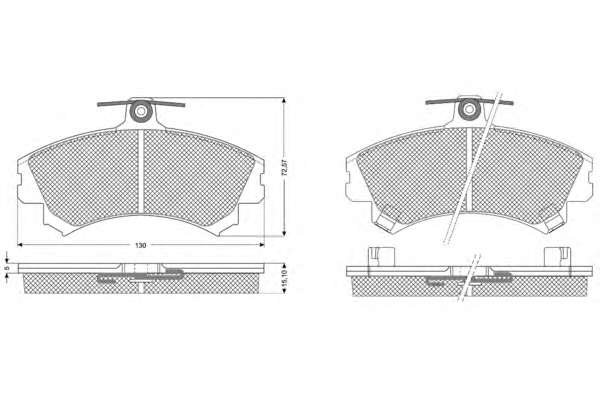 Комплект тормозных колодок, дисковый тормоз