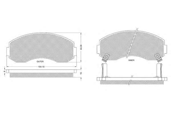 Комплект тормозных колодок, дисковый тормоз
