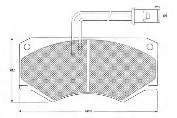 Комплект тормозных колодок, дисковый тормоз