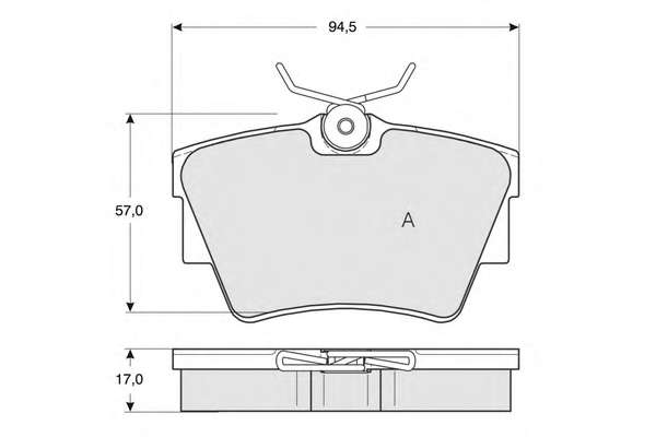 Комплект тормозных колодок, дисковый тормоз