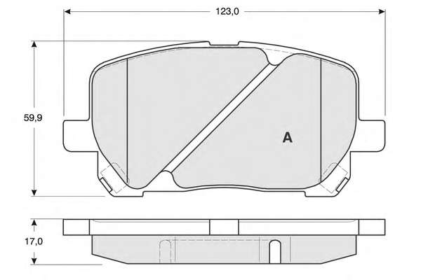 Комплект тормозных колодок, дисковый тормоз