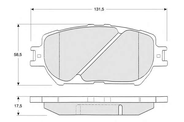 Комплект тормозных колодок, дисковый тормоз