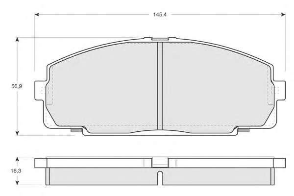 Комплект тормозных колодок, дисковый тормоз