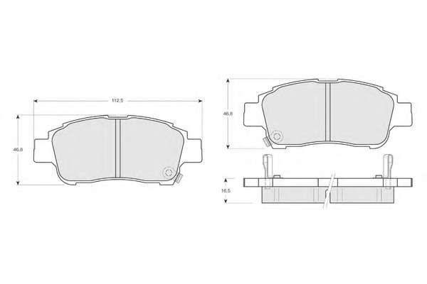 Комплект тормозных колодок, дисковый тормоз