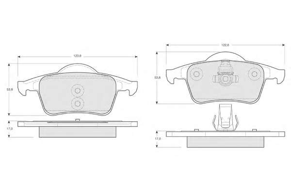 Комплект тормозных колодок, дисковый тормоз