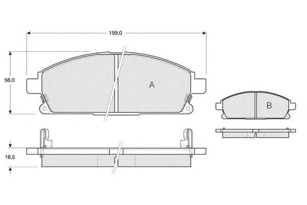 Комплект тормозных колодок, дисковый тормоз