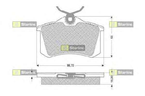 Комплект тормозных колодок, дисковый тормоз