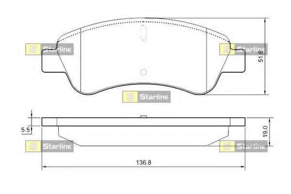 Комплект тормозных колодок, дисковый тормоз