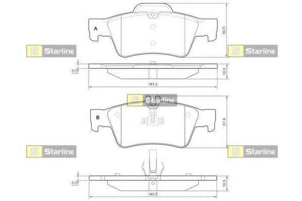 Комплект тормозных колодок, дисковый тормоз