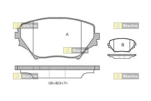 Комплект тормозных колодок, дисковый тормоз
