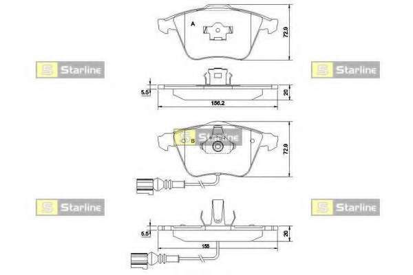 Комплект тормозных колодок, дисковый тормоз