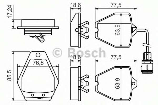 Колодки гальмівні (передні) Audi 100 91-94/A6 94-11/A8 94-02 (+датчик)
