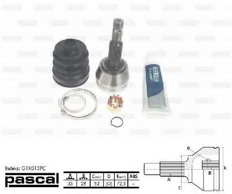 Шарнирный комплект, приводной вал