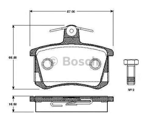 Комплект тормозных колодок, дисковый тормоз