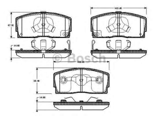 Комплект тормозных колодок, дисковый тормоз