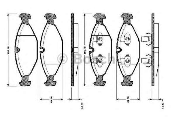 Комплект тормозных колодок, дисковый тормоз