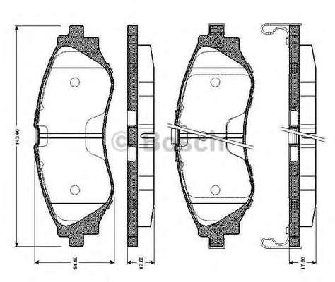 Комплект тормозных колодок, дисковый тормоз